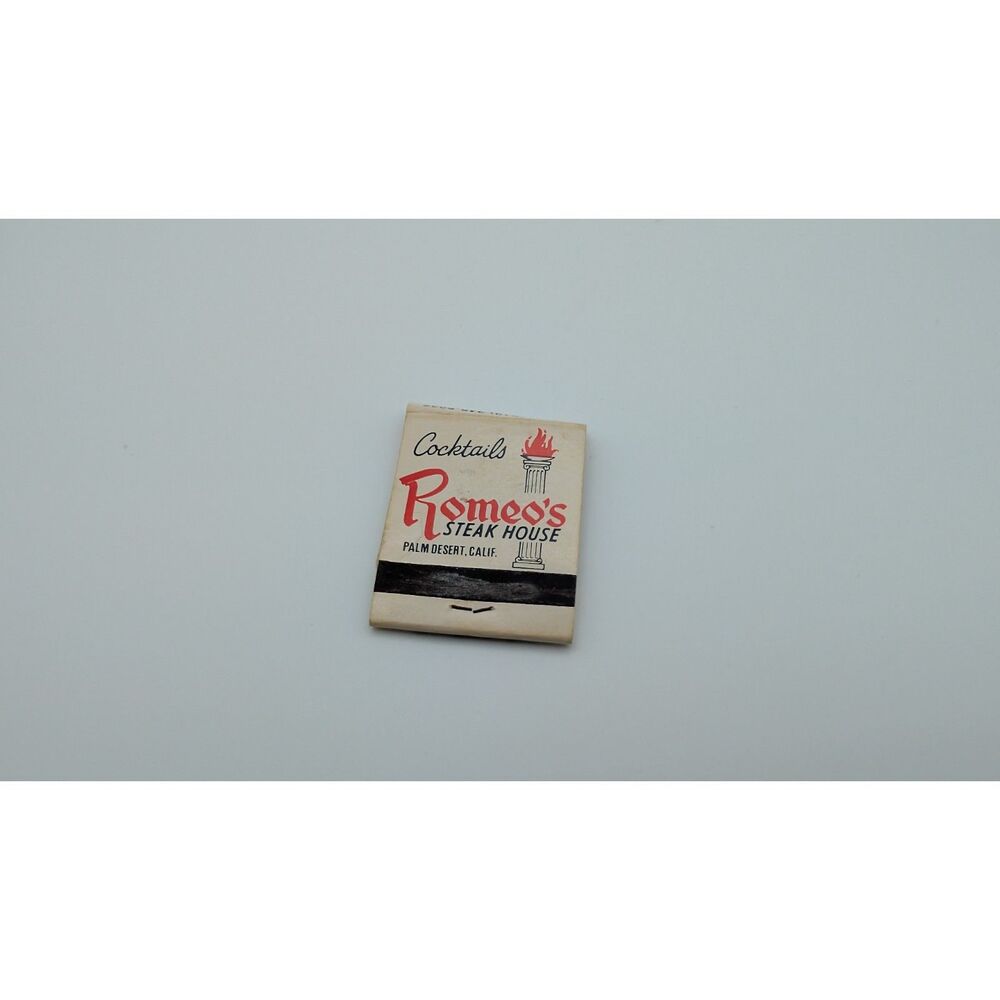 Vintage Matchbook – Romeo’s Steak House Palm Desert CA